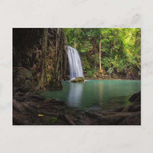 Waterfalls | Spring Rainforest Waterfall Thailand Postcard (Front)