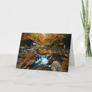 Waterfalls   Takaragawa Onsen Osenkaku, Japan Card