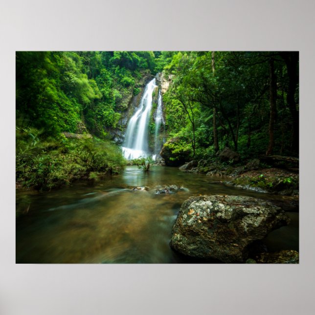 Waterfalls | Tamnung Waterfall, Phuket Thailand Poster (Front)