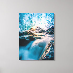 Waterfalls   Vatnajokull Glacier, Eastern Iceland Canvas Print