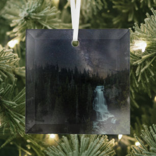 Waterfalls   Whistler Olympic Park Glass Ornament