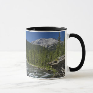 Waterfalls With Rock Ledge And A Mountain Mug