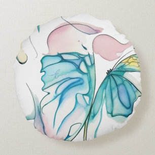 Waterfly 2 round pillow