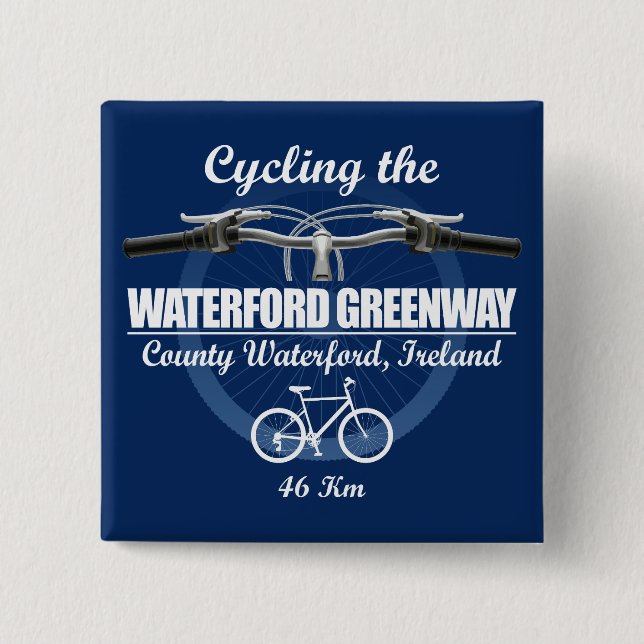 Waterford Greenway (H2) 2 Inch Square Button (Front)