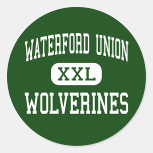 Waterford Union - Wolverines - High - Waterford Classic Round Sticker