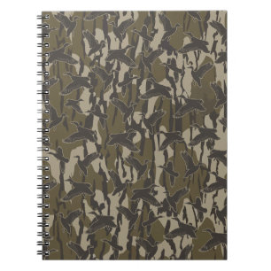 Waterfowl Hunting Bottom Lands Camo Duck Hunters Notebook