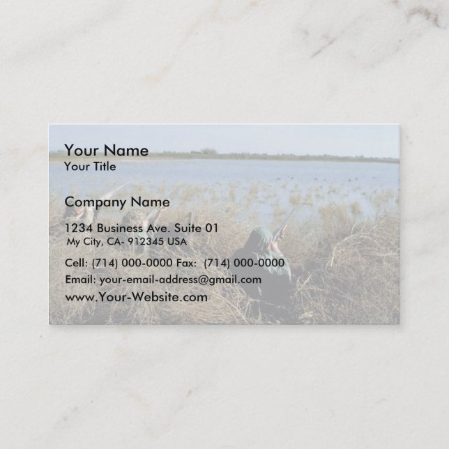 Waterfowl Hunting Business Card (Front)