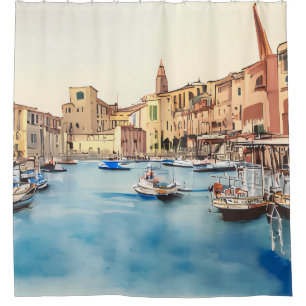Waterfront And Boats In The Harbour, Italian