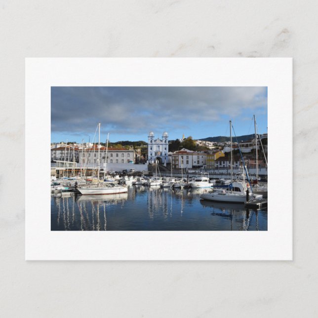Waterfront: Angra do Heroismo, Terceira, Azores Postcard (Front)