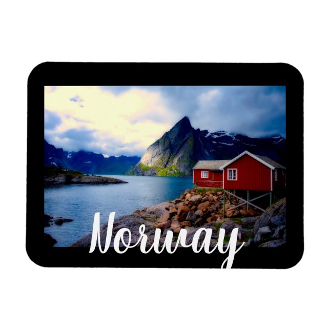 Waterfront Cottage Scenic Norway Magnet (Horizontal)