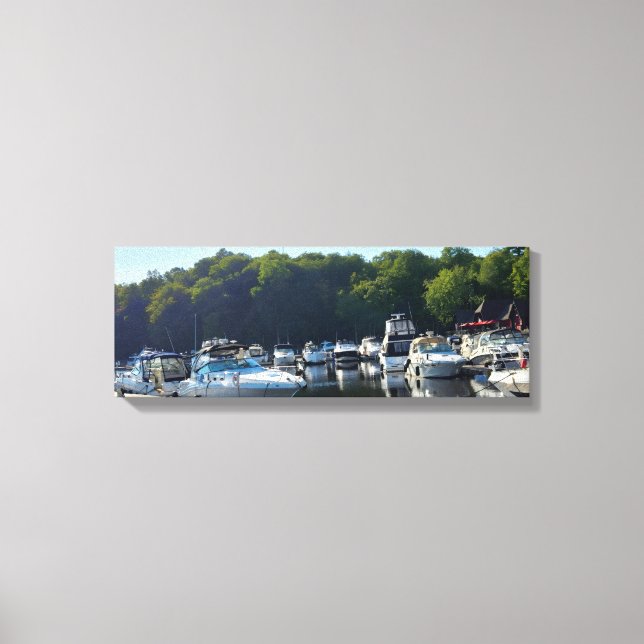 Waterfront Marina Canvas Print (Front)