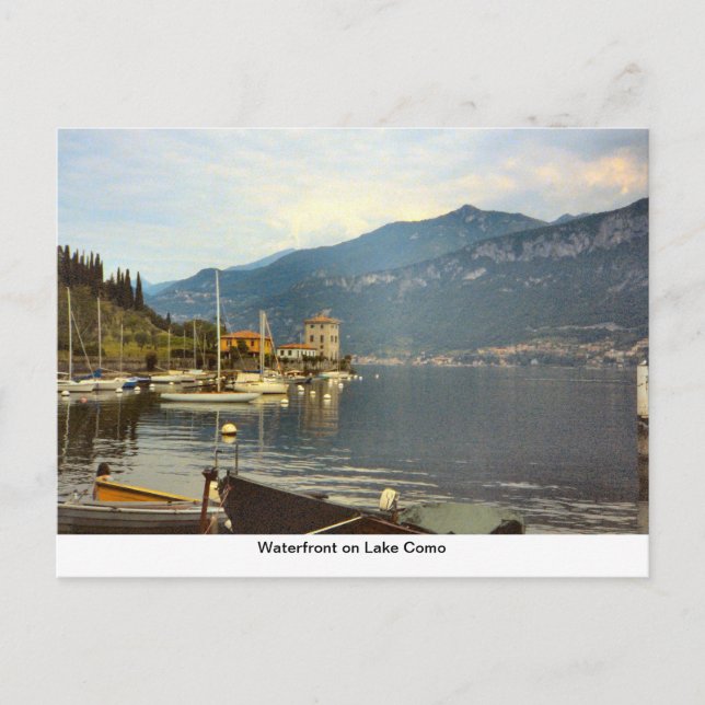 Waterfront on Lake Como Postcard (Front)