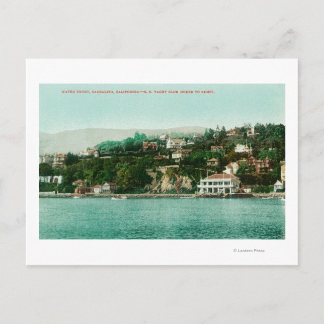 Waterfront View of San Francisco Yacht Club Postcard (Front)