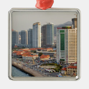 Waterfront with Yantai city skyline, Shandong Metal Ornament