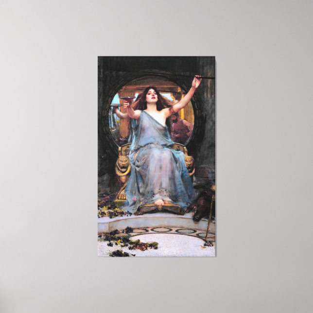 WATERHOUSE CIRCE OFFERING THE CUP TO ULYSSES 1891  CANVAS PRINT (Front)