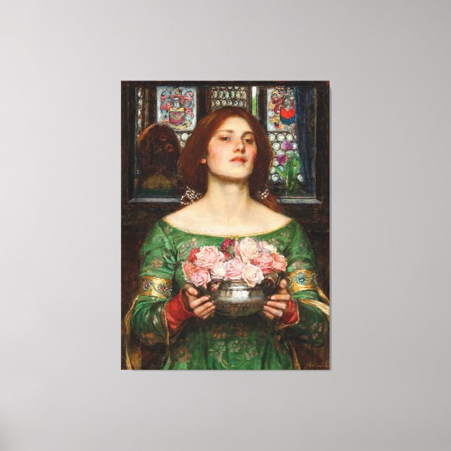 WATERHOUSE Gather Ye Rosebuds While Ye May 1908 - Canvas Print (Front)