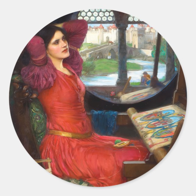 Waterhouse I Am Half-Sick of Shadows Classic Round Sticker (Front)