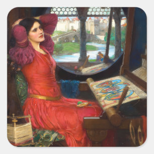 Waterhouse I Am Half-Sick of Shadows Square Sticker