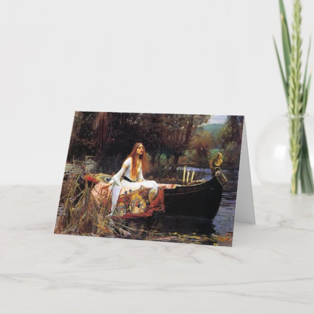 Waterhouse La Carte de voeux de la Dame de Shalott (Devant)