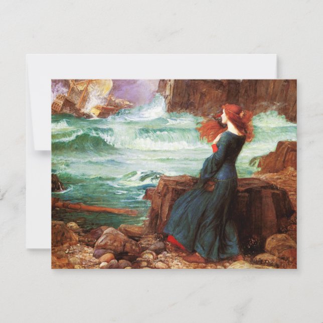Waterhouse Miranda The Tempest Invitations (Front)