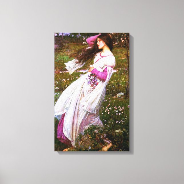 Waterhouse Windflowers Canvas Print (Front)