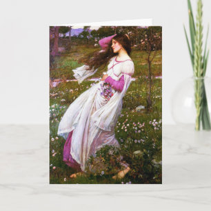 Waterhouse Windflowers Greeting Card