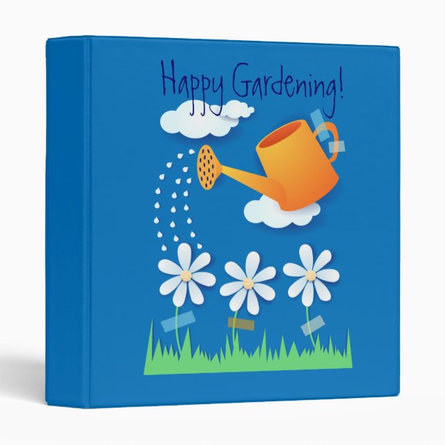 Watering can and flowers, binder (Front/Spine)