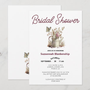 Watering Can & Butterfly Bridal Shower Template