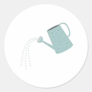 Watering Can Classic Round Sticker