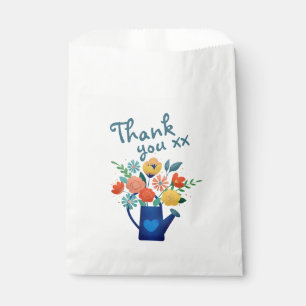 Watering Can Full of Flowers Modern Thank You Favour Bag