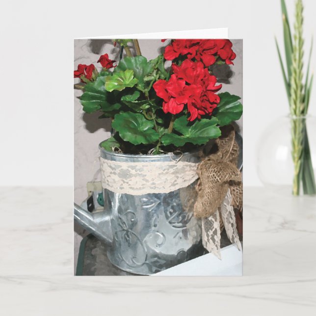 Watering Can Holiday Card (Front)