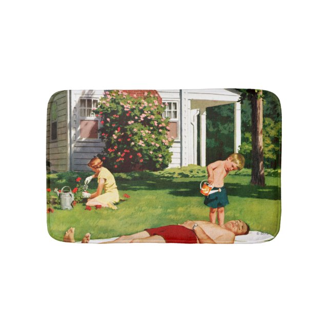 Watering Father Bath Mat (Front)