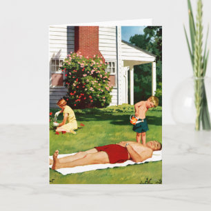 Watering Father Card