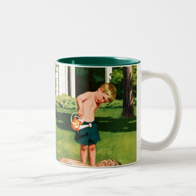 Watering Father Two-Tone Coffee Mug (Right)