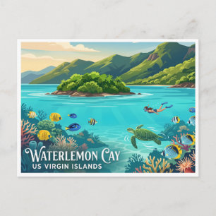 Waterlemon Cay Cruz Bay US Virgin Islands Postcard