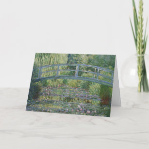 Waterlilies and Japanese Footbridge Card