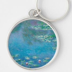 Waterlilies by Claude Monet Fine Art Painting Keychain