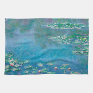 Waterlilies by Claude Monet Fine Art Painting Kitchen Towel