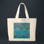 Waterlilies by Claude Monet Fine Art Painting Large Tote Bag<br><div class="desc">Beautiful masterpiece by Claude Monet - Water Lilies from his garden at Giverny,  France. One of the most famous fine art paintings in art history and a beautiful example of impressionism. This is truly a wonderful artwork and a great gift for art lover.</div>