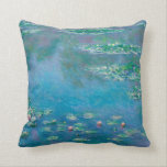 Waterlilies by Claude Monet Fine Art Painting Throw Pillow<br><div class="desc">Beautiful masterpiece by Claude Monet - Water Lilies from his garden at Giverny,  France. One of the most famous fine art paintings in art history and a beautiful example of impressionism. This is truly a wonderful artwork and a great gift for art lover.</div>