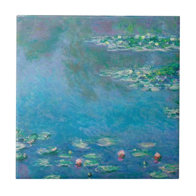 Waterlilies by Claude Monet Fine Art Painting Tile (Front)