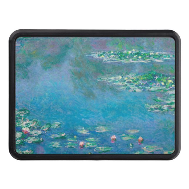 Waterlilies by Claude Monet Fine Art Painting Trailer Hitch Cover (Front)