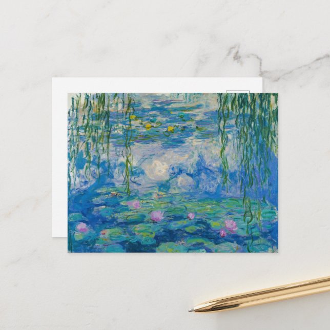 Waterlilies by Claude Monet Holiday Postcard (Front/Back In Situ)