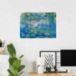 Waterlilies by Claude Monet Poster<br><div class="desc">Claude Monet - Waterlilies,  1916-1919. Oscar-Claude Monet (1840-1926) was a French painter and founder of impressionist painting who is seen as a key precursor to modernism,  especially in his attempts to paint nature as he perceived it.</div>