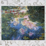 Waterlilies by Claude Monet, Vintage Fine Art Jigsaw Puzzle<br><div class="desc">Waterlilies by Claude Monet is a vintage impressionism fine art nature painting featuring waterlilies in a pond in Monet's garden at his home in Giverny, France. The deep green of the weeping willow trees are casting a reflection in the pond. Claude Monet enjoyed painting "en plein air" or "in the...</div>