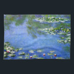 Waterlilies by Claude Monet, Vintage Fine Art Kitchen Towel<br><div class="desc">Waterlilies by Claude Monet is a vintage impressionism fine art nature painting featuring waterlilies in a pond in Monet's garden at his home in Giverny, France. A sunny spring or summer day with the bright blue sky reflecting in the pond. Claude Monet enjoyed painting "en plein air" or "in the...</div>