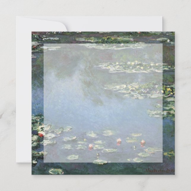 Waterlilies by Claude Monet, Vintage Flowers (Front)
