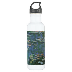 Waterlilies by Claude Monet, Vintage Flowers 710 Ml Water Bottle
