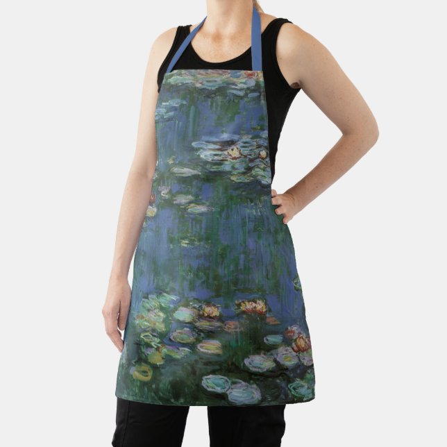Waterlilies by Claude Monet, Vintage Flowers Apron (Insitu)