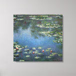 Waterlilies by Claude Monet, Vintage Flowers Canvas Print<br><div class="desc">Water Lilies (1906) by Claude Monet is a vintage impressionism fine art landscape floral painting. It is one of many variations of water lily paintings that Monet painted in his flower garden in Giverny, France. Waterlily flowers in a spring season pond. About the artist: Claude Monet (1840-1926) was a founder...</div>